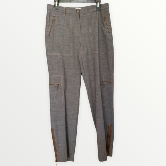 Gunex Wool Blend Cargo Style Ankle Pants - Picture 1 of 10